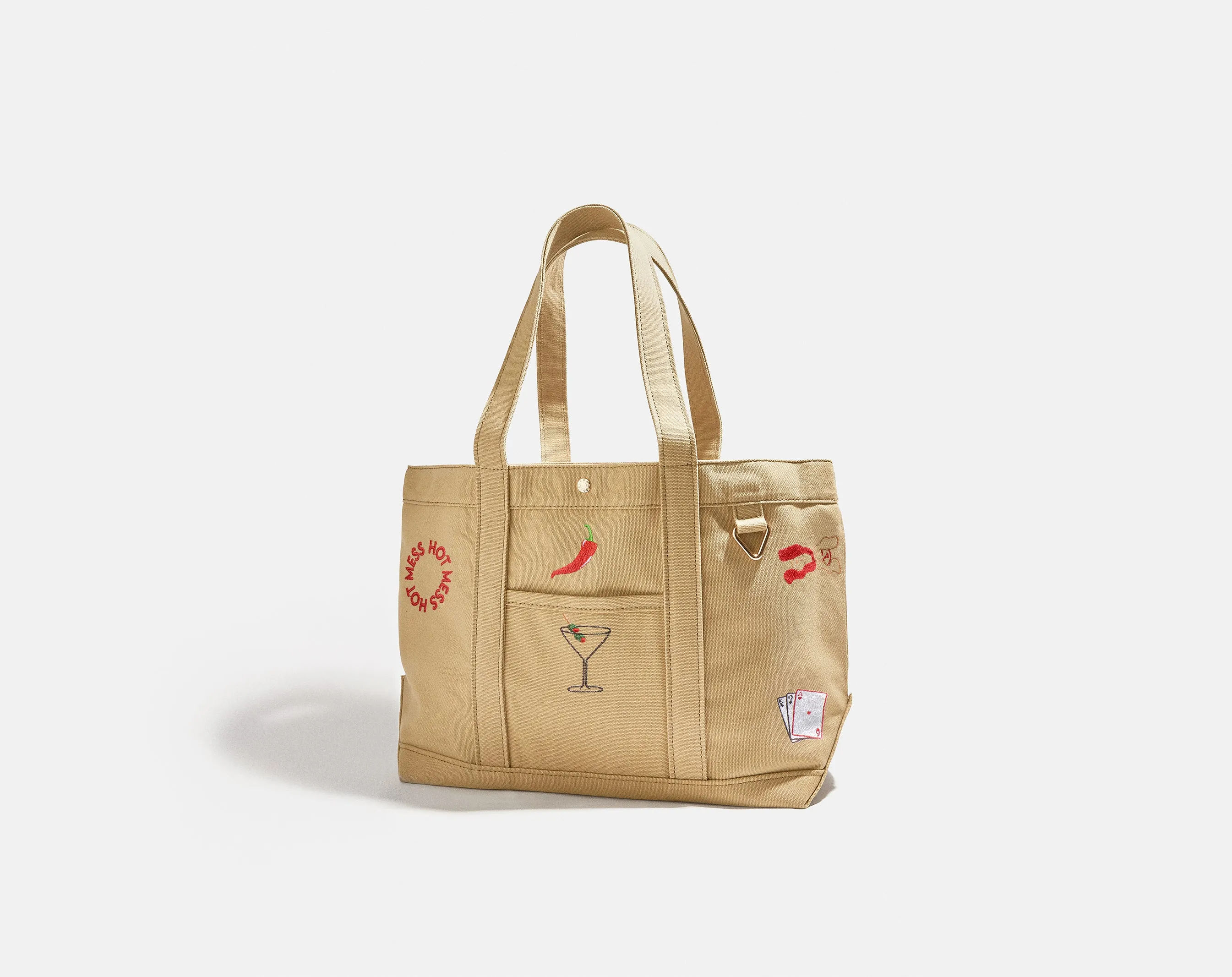 Custom Icon Tote - Beige sold by BaubleBar product image thumbnail 4