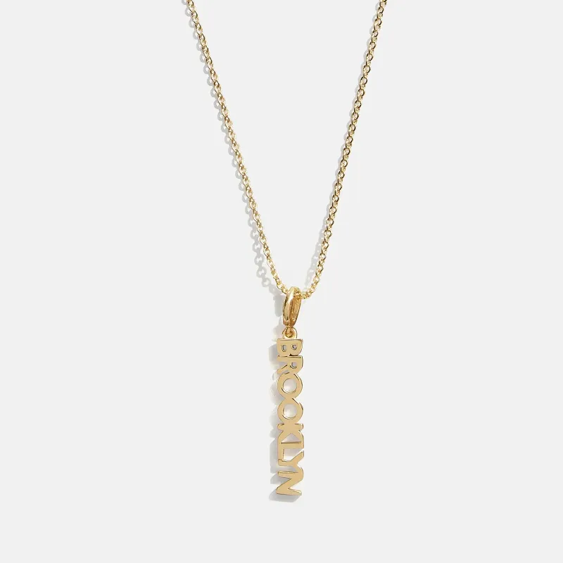 Mini Gold Block Cluster Custom Nameplate Necklace - 1 Name made by BaubleBar