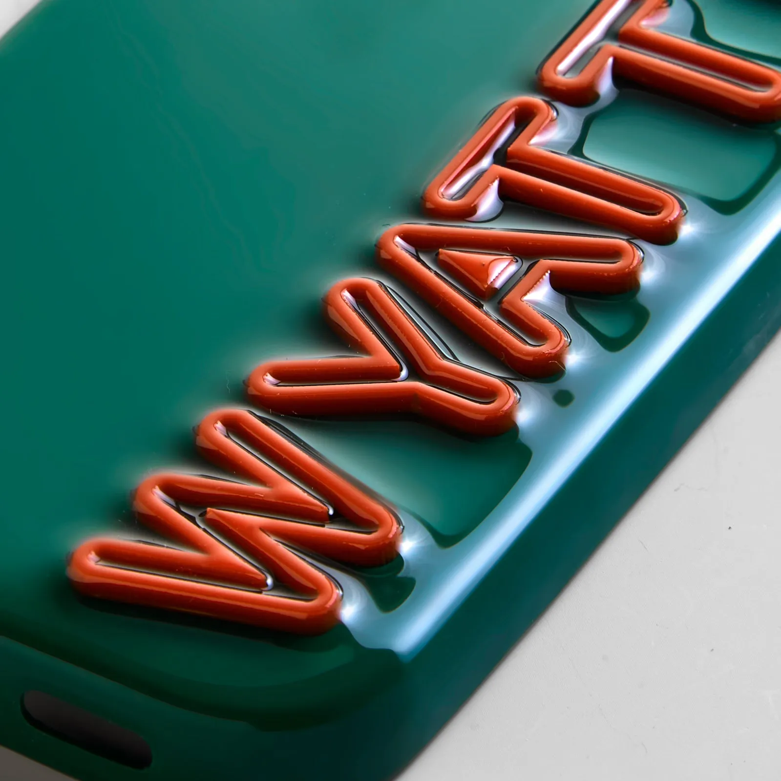 Fine Line Custom iPhone Case - Green/Orange sold by BaubleBar product image thumbnail 2