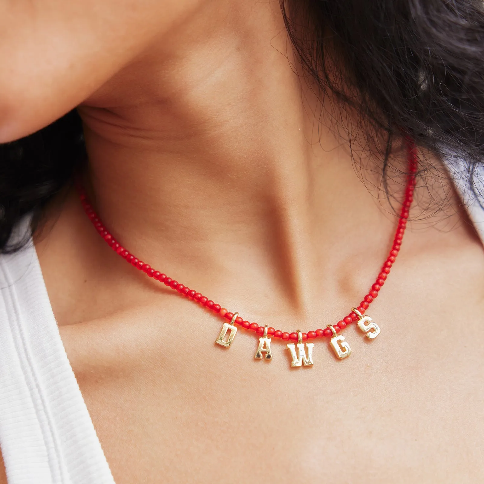 University of Georgia Delicate Beaded Necklace - University of Georgia sold by BaubleBar product image thumbnail 2