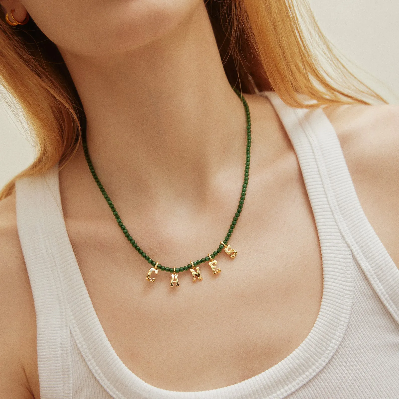 University of Miami Delicate Beaded Necklace - University of Miami sold by BaubleBar product image thumbnail 2