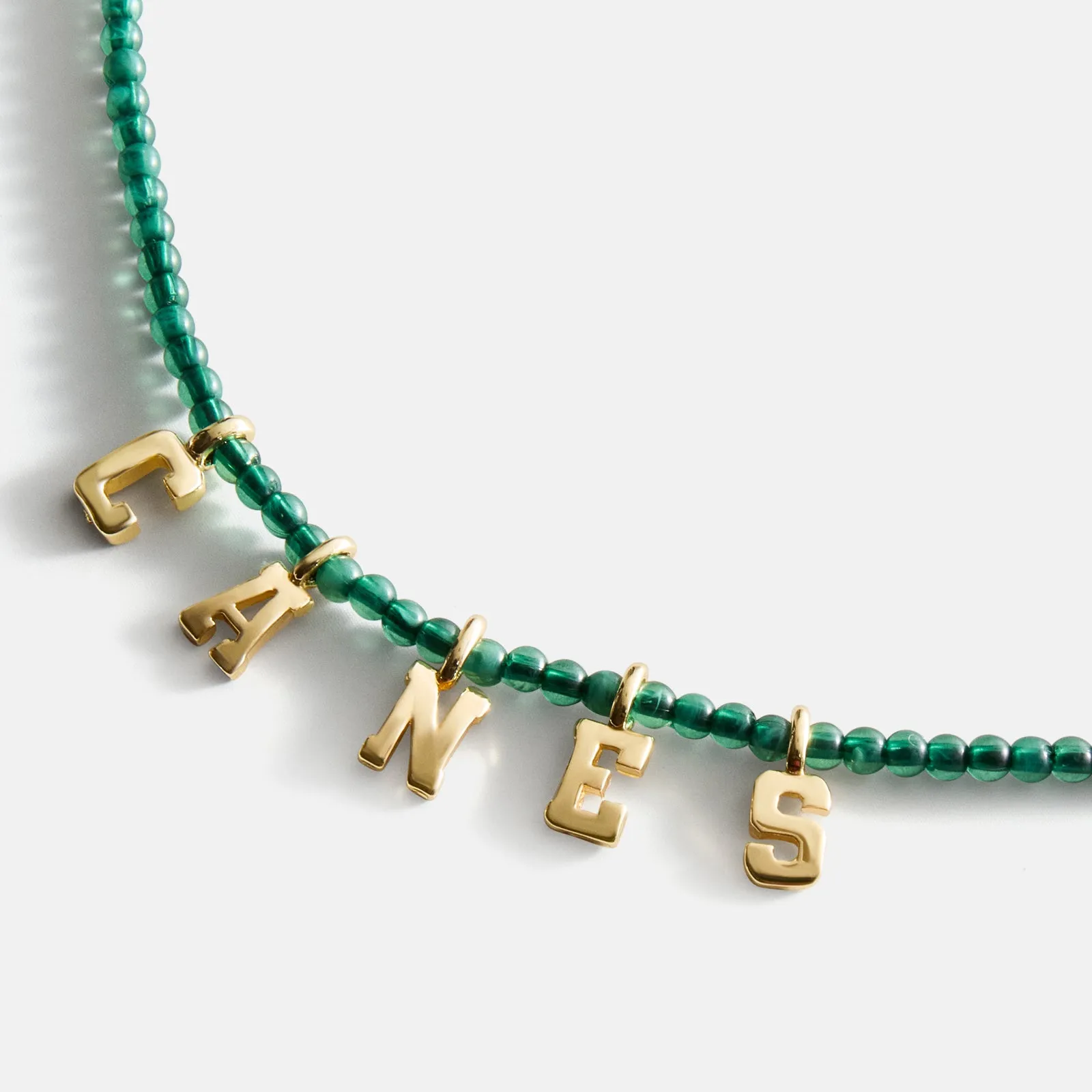 University of Miami Delicate Beaded Necklace - University of Miami sold by BaubleBar product image thumbnail 3