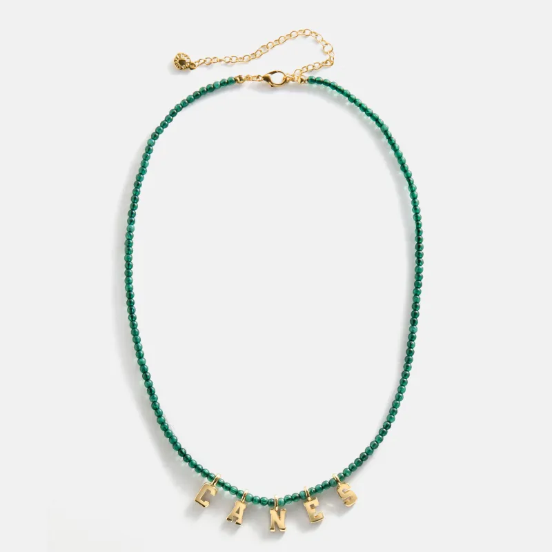 University of Miami Delicate Beaded Necklace - University of Miami made by BaubleBar