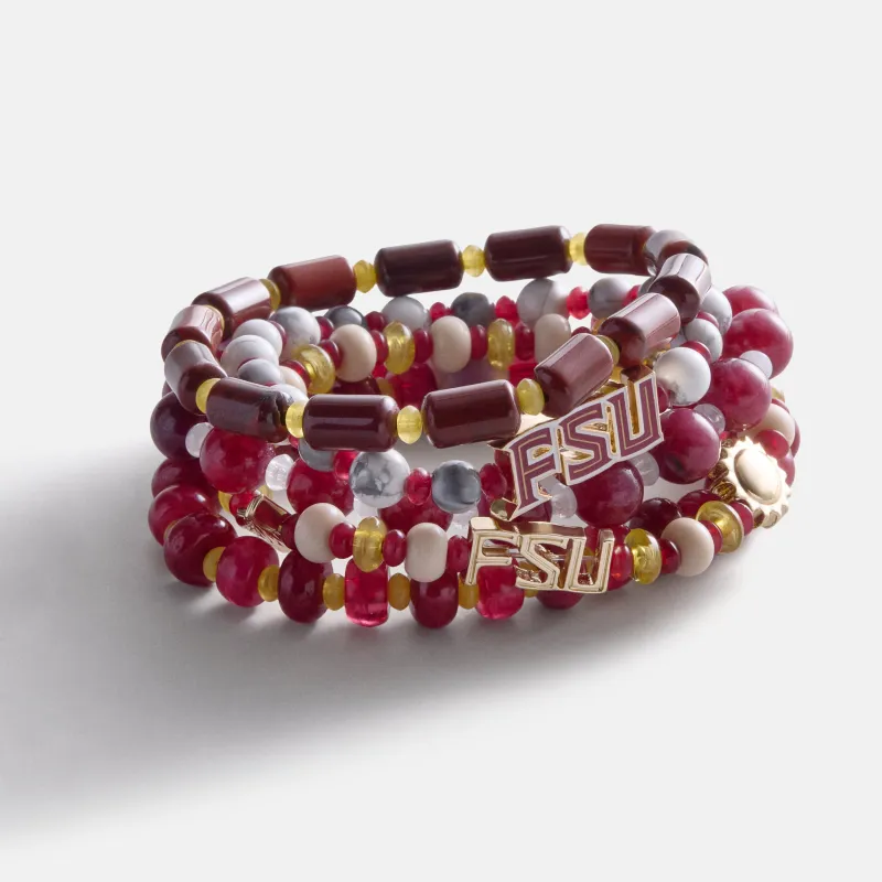Florida State University Beaded Bracelet Set - Florida State University made by BaubleBar