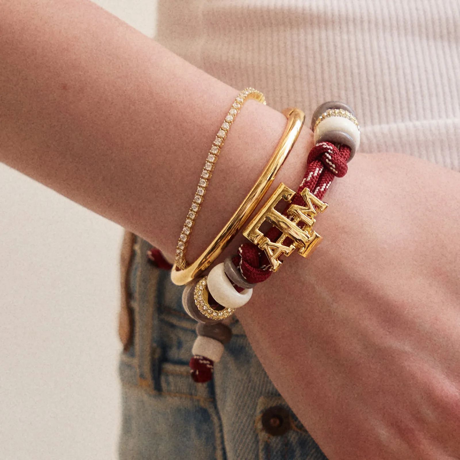 Texas A&M University Knotty Logo Bracelet - Texas A&M University sold by BaubleBar product image thumbnail 2