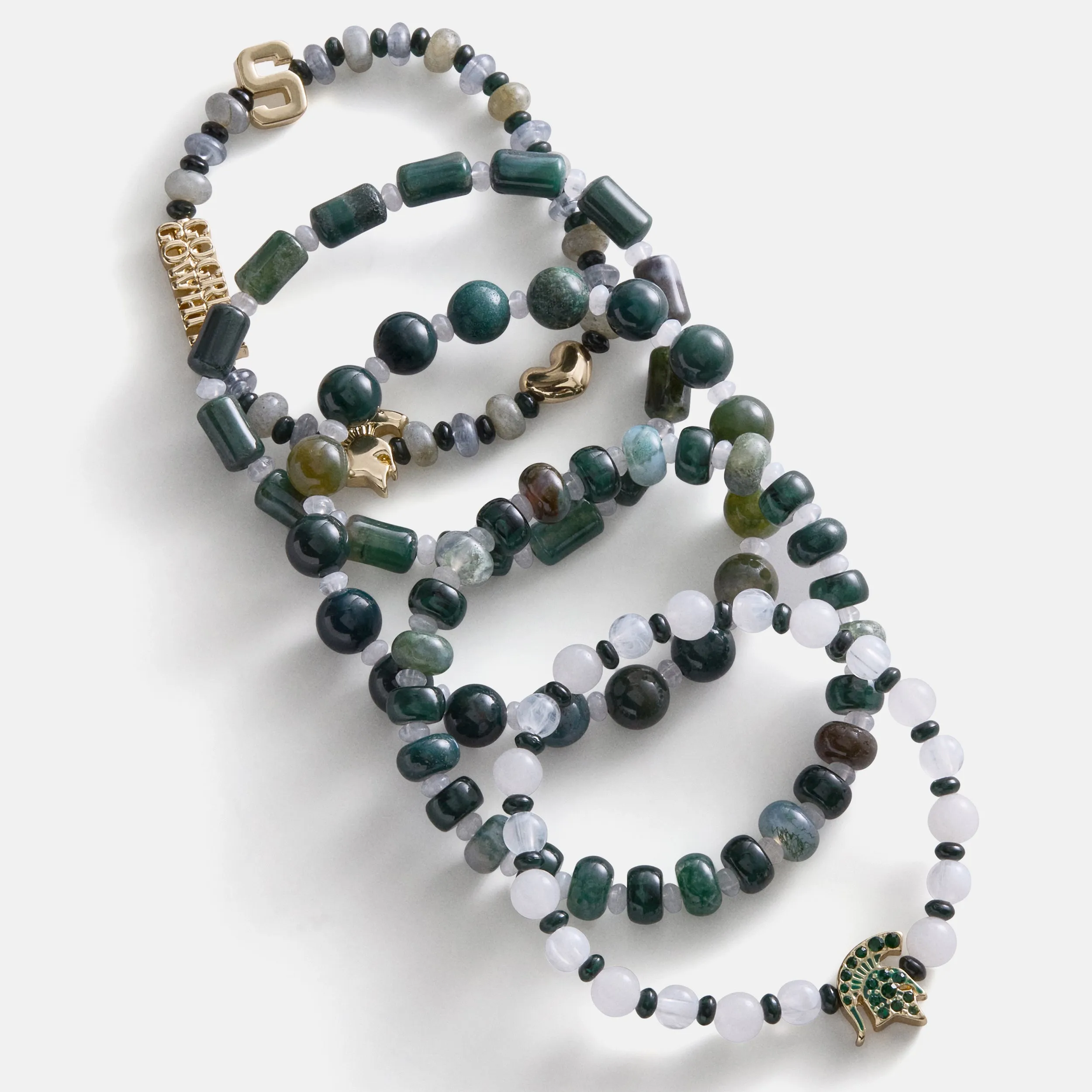 Michigan State University Beaded Bracelet Set - Michigan State University sold by BaubleBar product image thumbnail 4