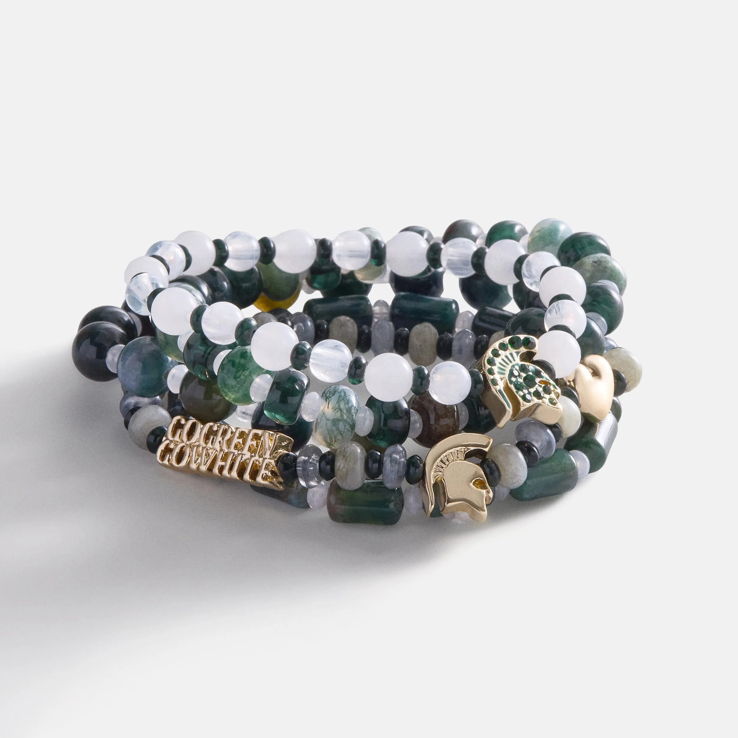 Michigan State University Beaded Bracelet Set - Michigan State University sold by BaubleBar