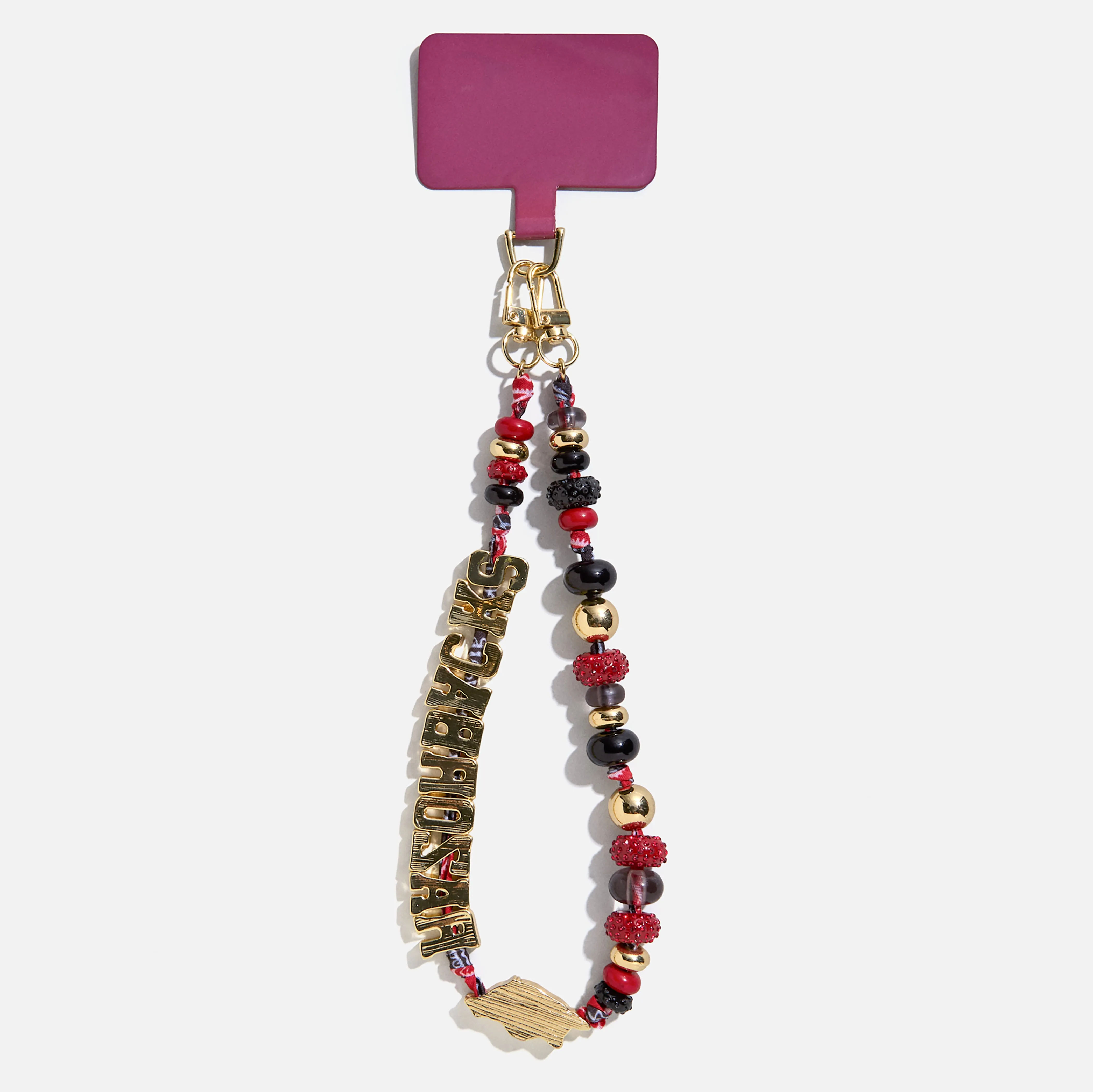 University of Arkansas Beaded Bandana Phone Charm - University of Arkansas sold by BaubleBar product image thumbnail 5