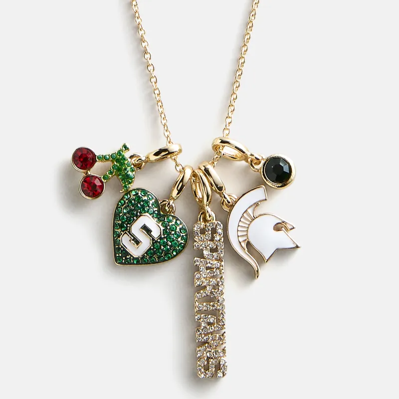 Michigan State University Cluster Charm Necklace - Michigan State University made by BaubleBar