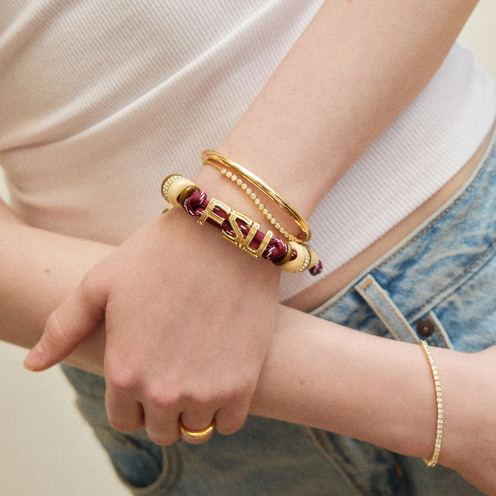 Florida State University Knotty Logo Bracelet - Florida State University sold by BaubleBar product image thumbnail 2