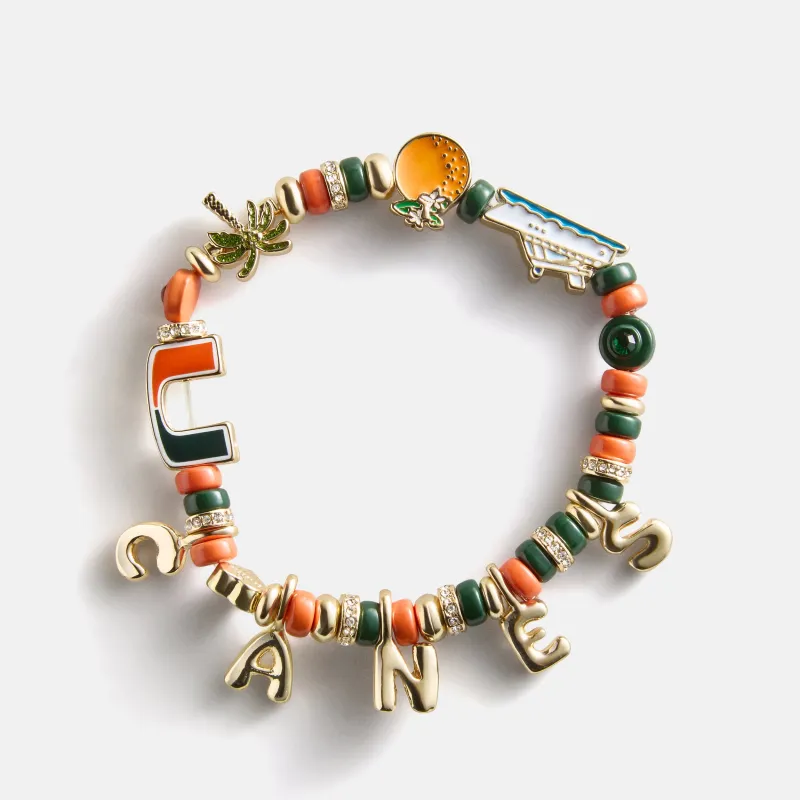 University of Miami Beaded Charm Bracelet - University of Miami made by BaubleBar
