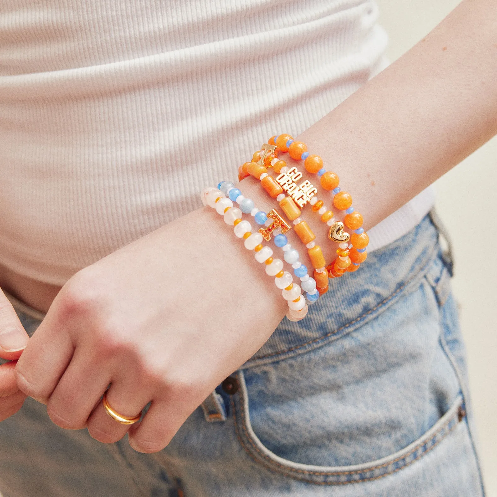 University of Tennessee Beaded Bracelet Set - University of Tennessee sold by BaubleBar product image thumbnail 2