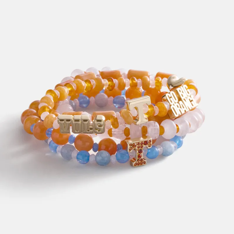 University of Tennessee Beaded Bracelet Set - University of Tennessee made by BaubleBar