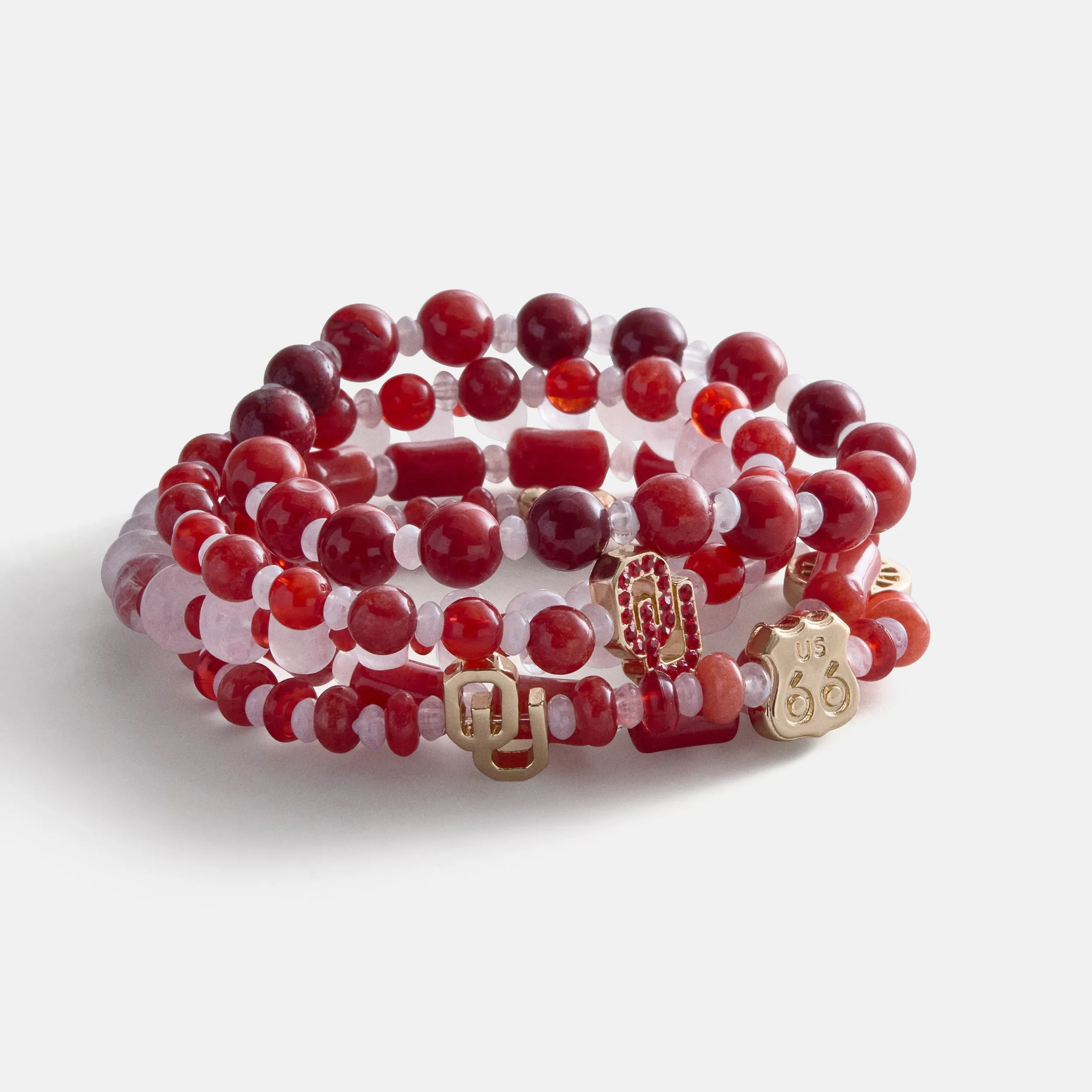 University of Oklahoma Beaded Bracelet Set - University of Oklahoma sold by BaubleBar