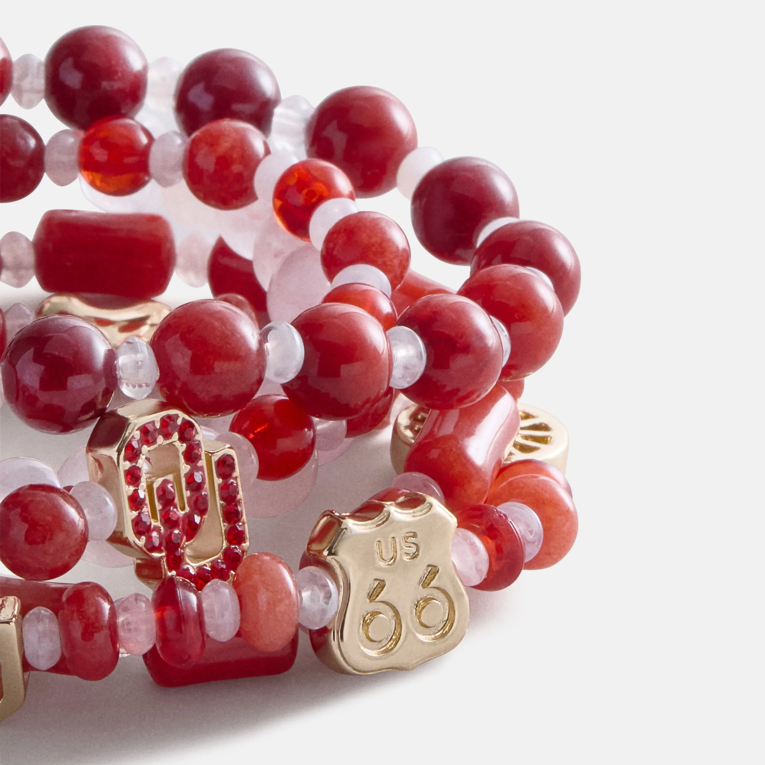 University of Oklahoma Beaded Bracelet Set - University of Oklahoma sold by BaubleBar product image thumbnail 3