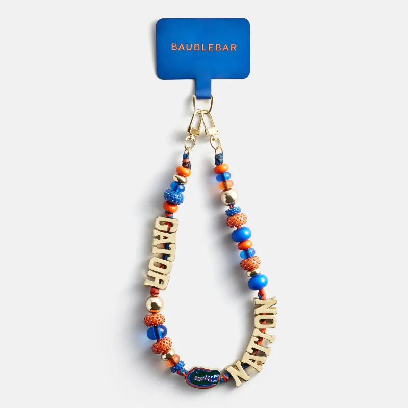 University of Florida Beaded Bandana Phone Charm - University of Florida made by BaubleBar