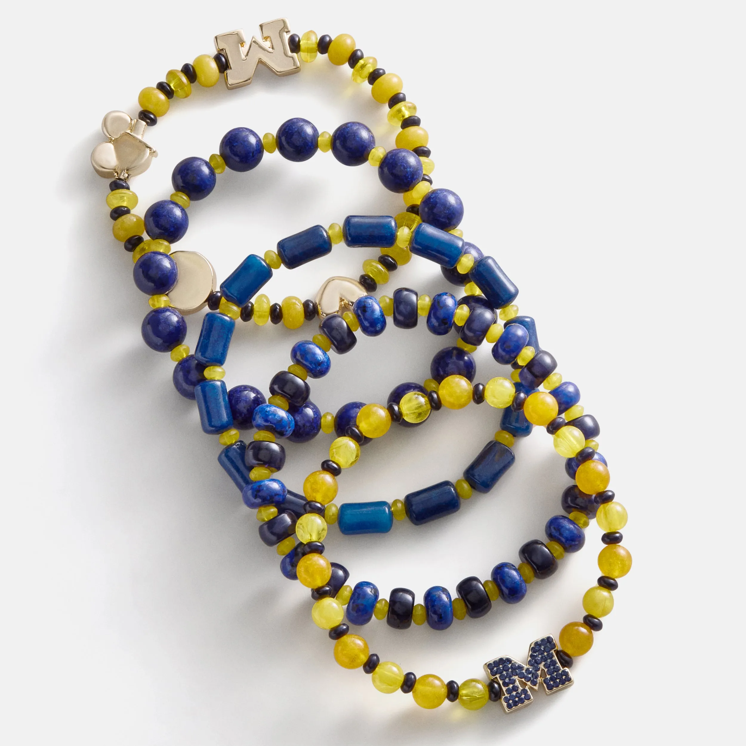 University of Michigan Beaded Bracelet Set - University of Michigan sold by BaubleBar product image thumbnail 4
