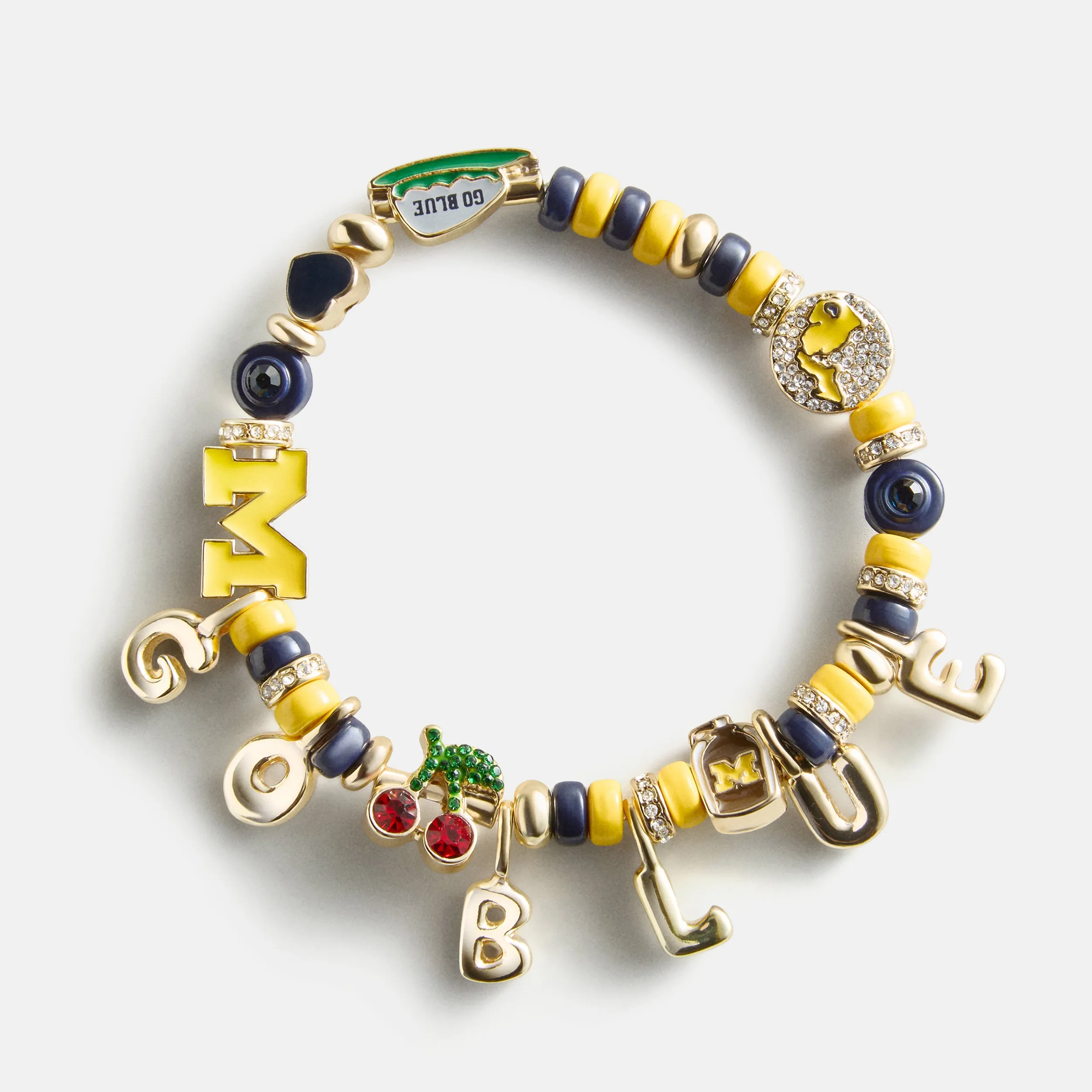 University of Michigan Beaded Charm Bracelet - University of Michigan sold by BaubleBar