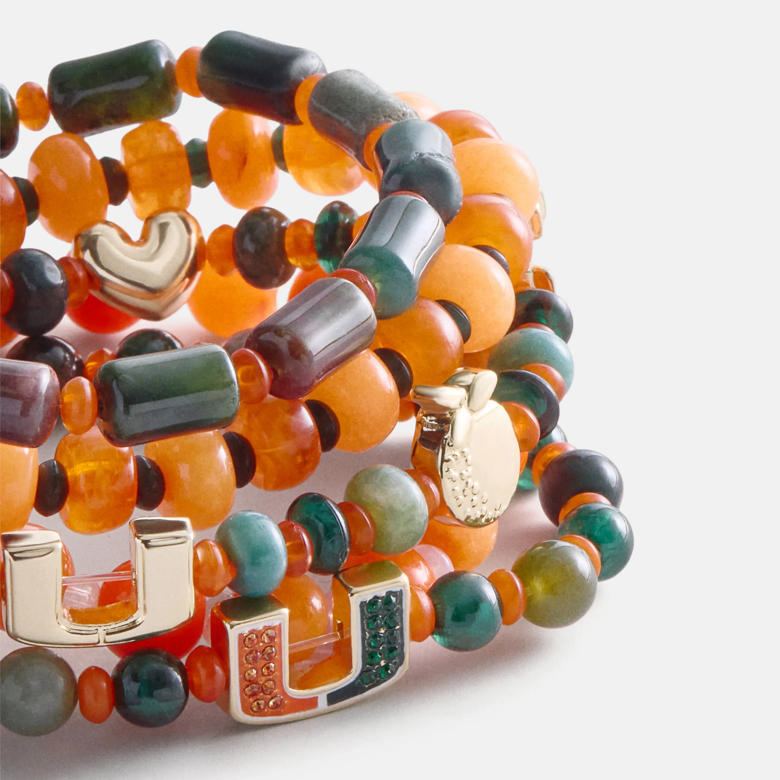 University of Miami Beaded Bracelet Set - University of Miami sold by BaubleBar product image thumbnail 3