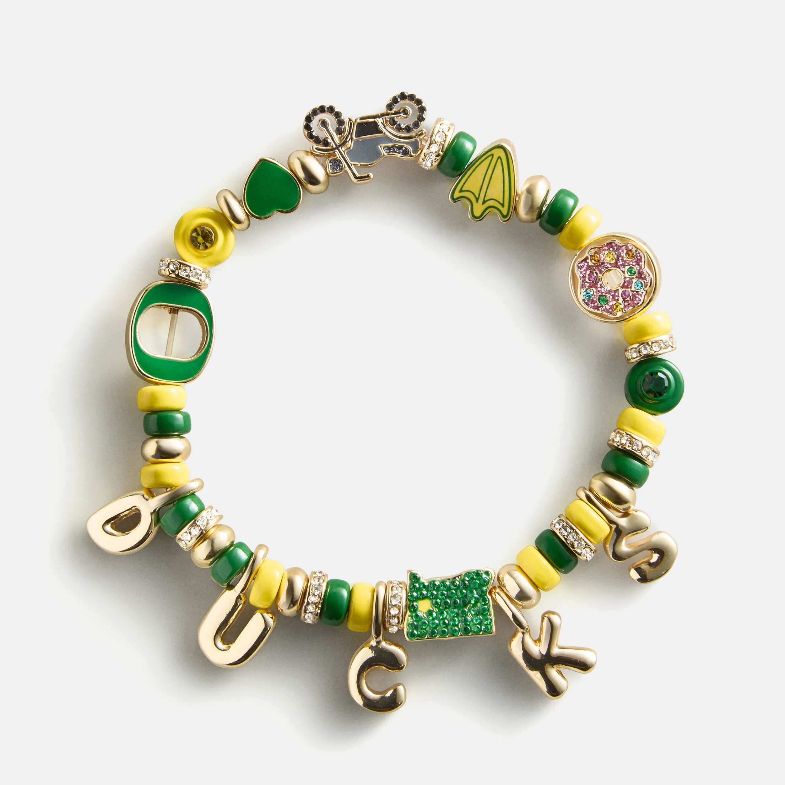 University of Oregon Beaded Charm Bracelet - University of Oregon sold by BaubleBar