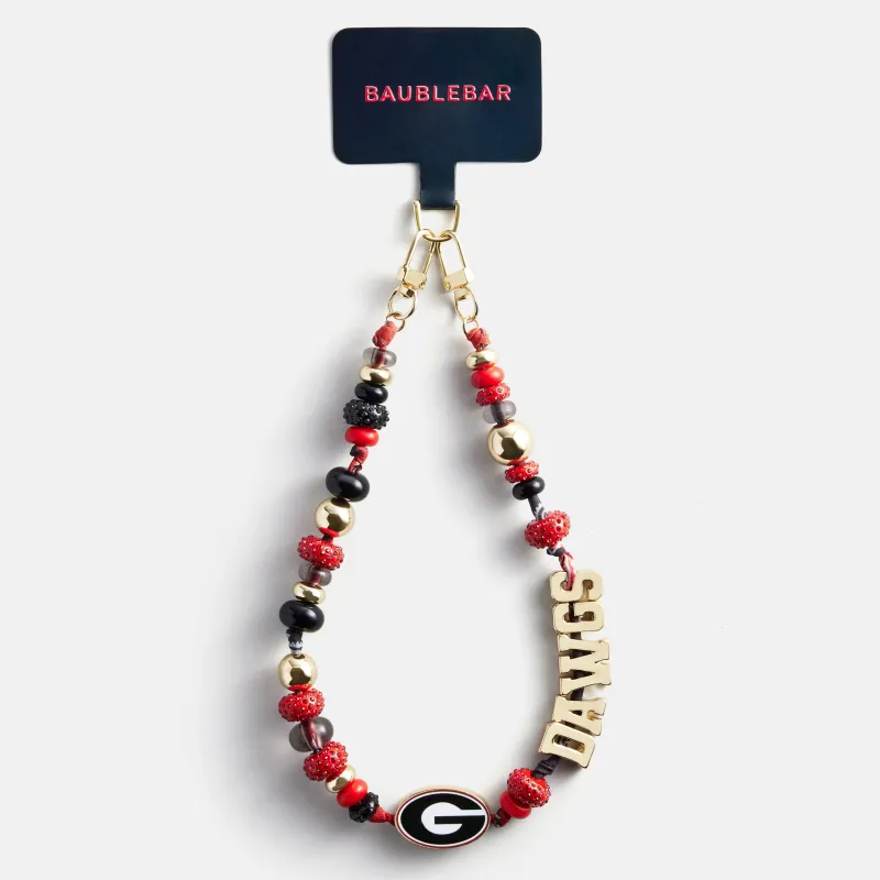 University of Georgia Beaded Bandana Phone Charm - University of Georgia made by BaubleBar
