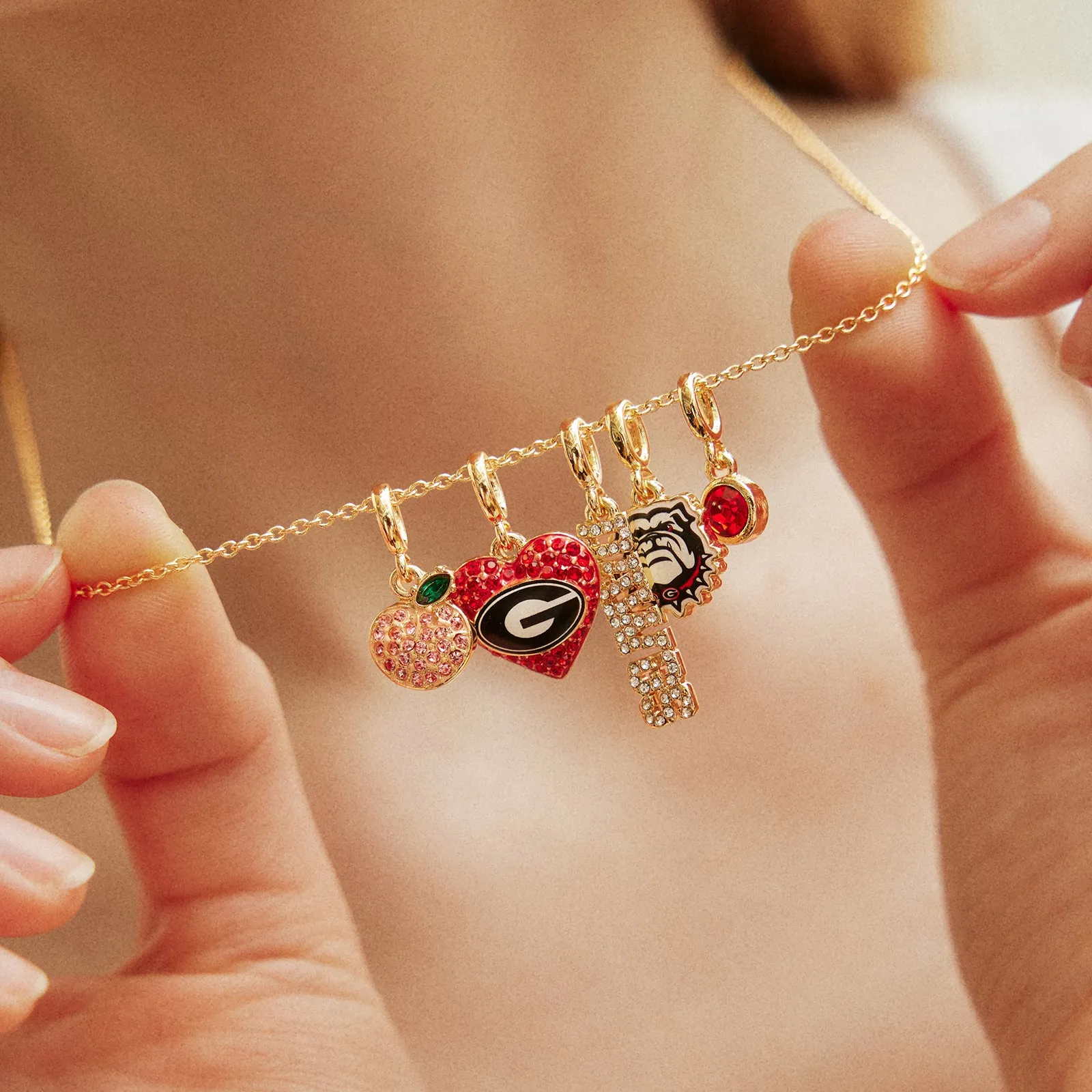 University of Georgia Cluster Charm Necklace - University of Georgia sold by BaubleBar product image thumbnail 2