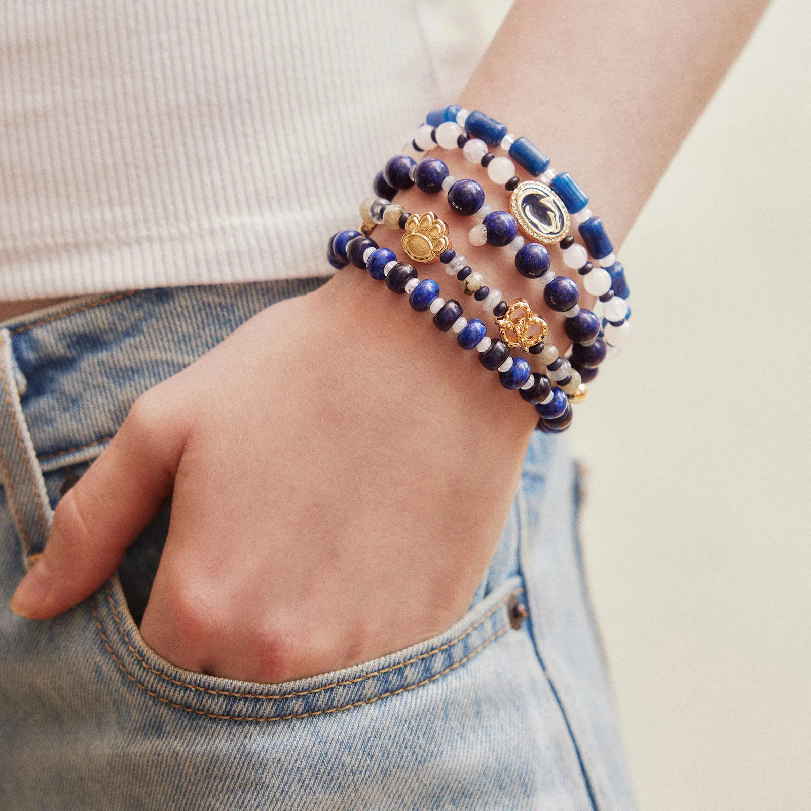 Penn State University Beaded Bracelet Set - Penn State University sold by BaubleBar product image thumbnail 2