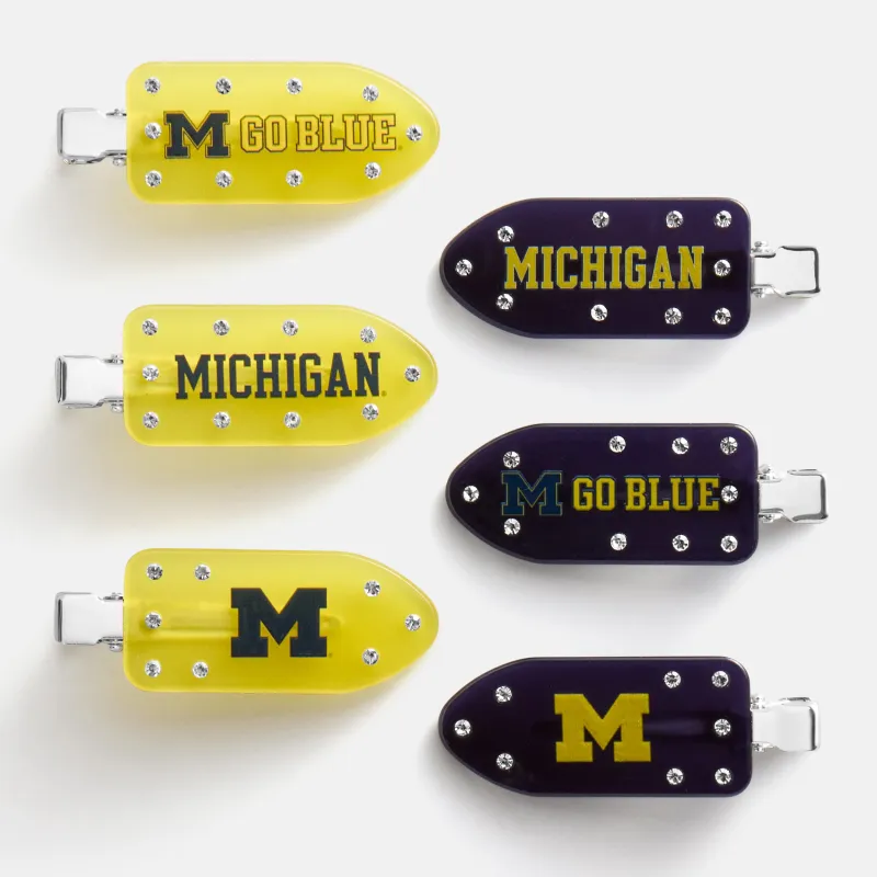 University of Michigan Creaseless Hair Clip Set - University of Michigan made by BaubleBar