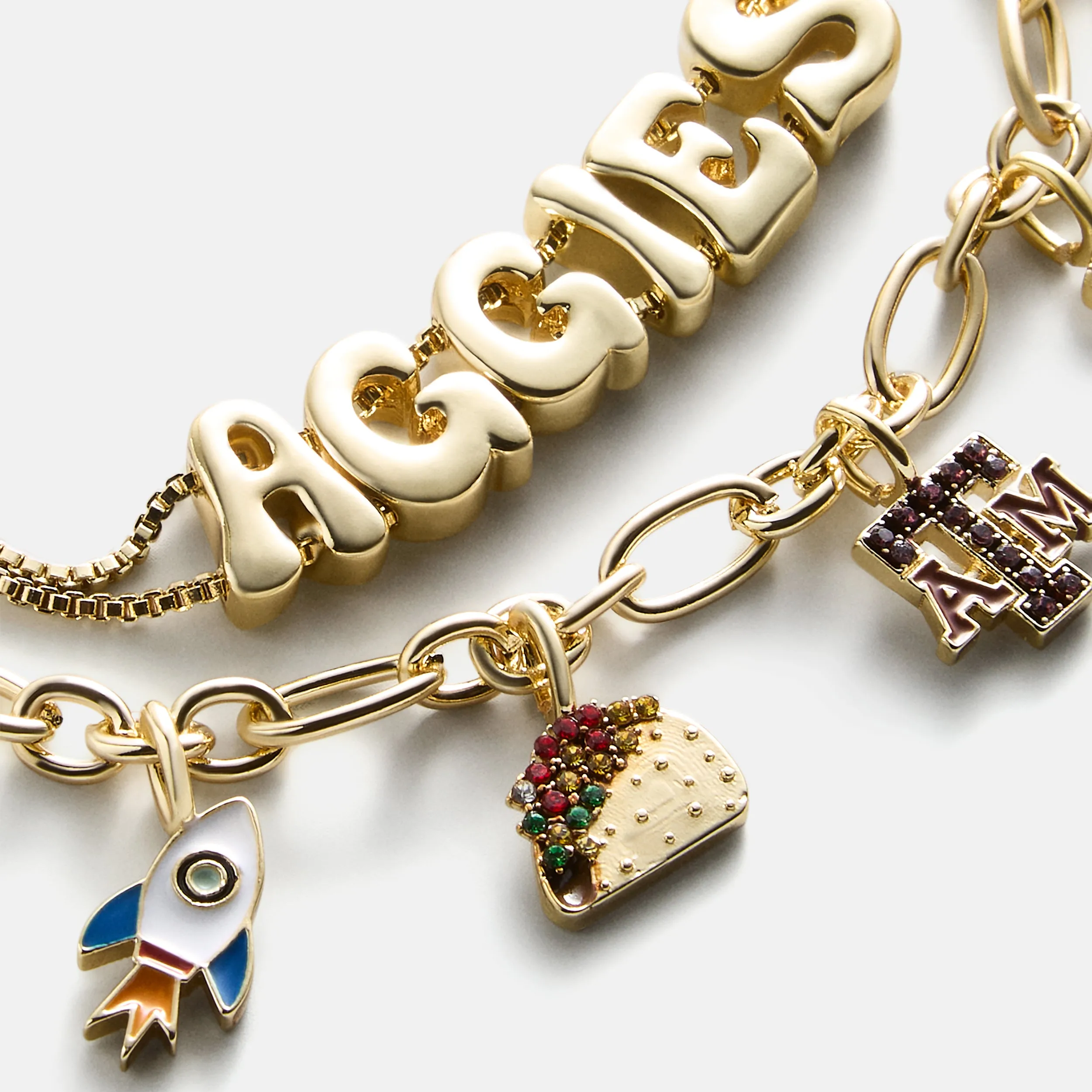Texas A&M University Charm Bracelet Set - Texas A&M University sold by BaubleBar product image thumbnail 3
