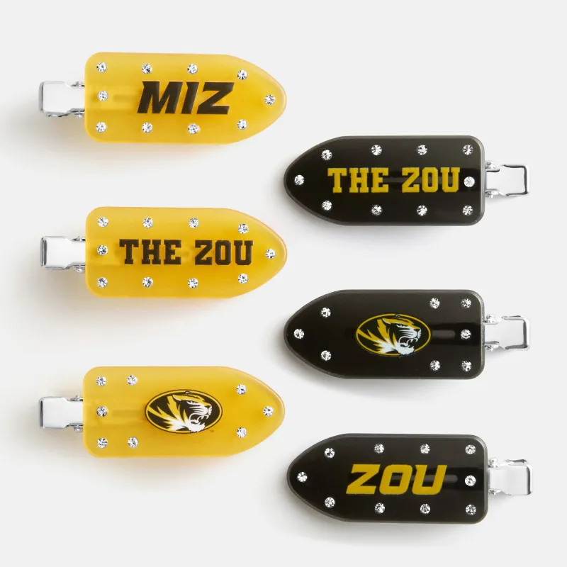 University of Missouri Creaseless Hair Clip Set - University of Missouri made by BaubleBar
