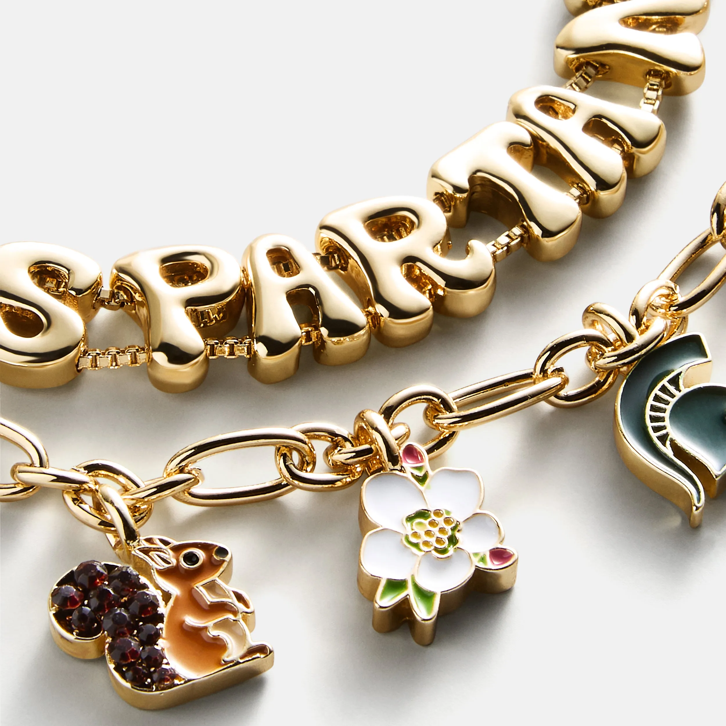 Michigan State University Charm Bracelet Set - Michigan State University sold by BaubleBar product image thumbnail 3