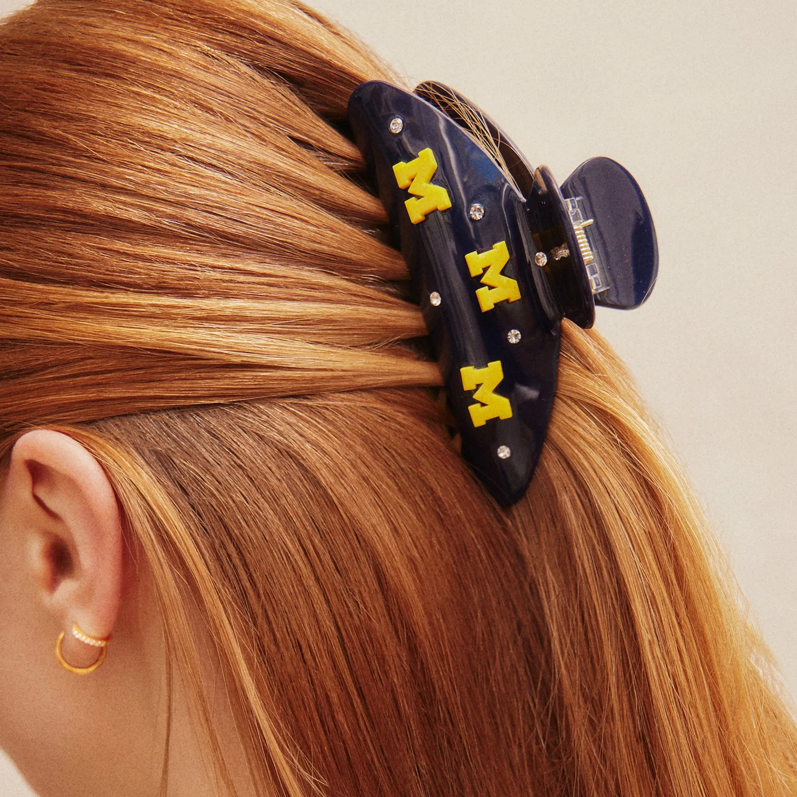 University of Michigan Logo Hair Claw Clip - University of Michigan sold by BaubleBar product image thumbnail 2