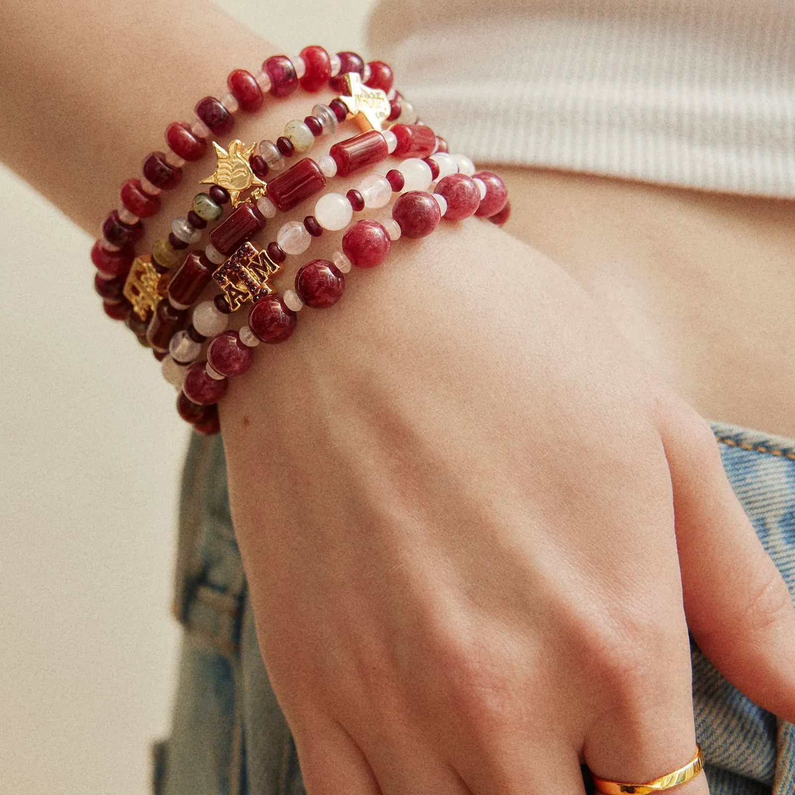 Texas A&M University Beaded Bracelet Set - Texas A&M University sold by BaubleBar product image thumbnail 2