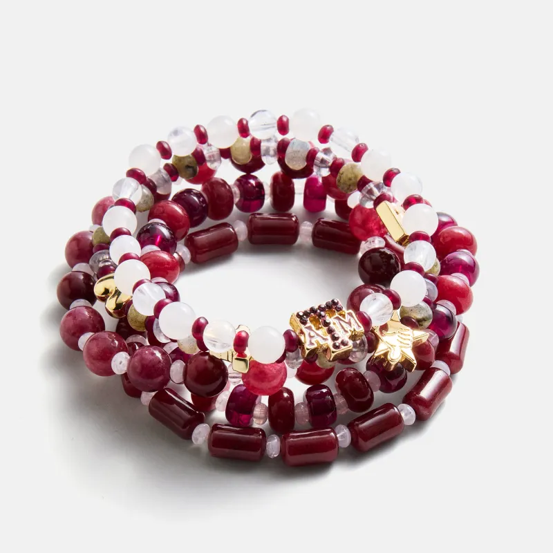 Texas A&M University Beaded Bracelet Set - Texas A&M University made by BaubleBar
