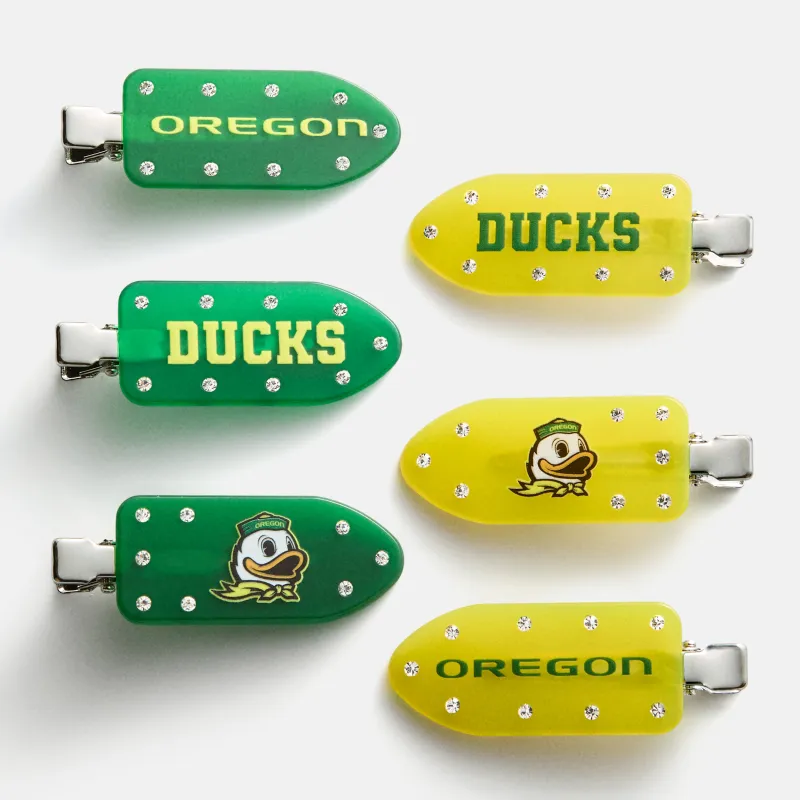 University of Oregon Creaseless Hair Clip Set - University of Oregon made by BaubleBar