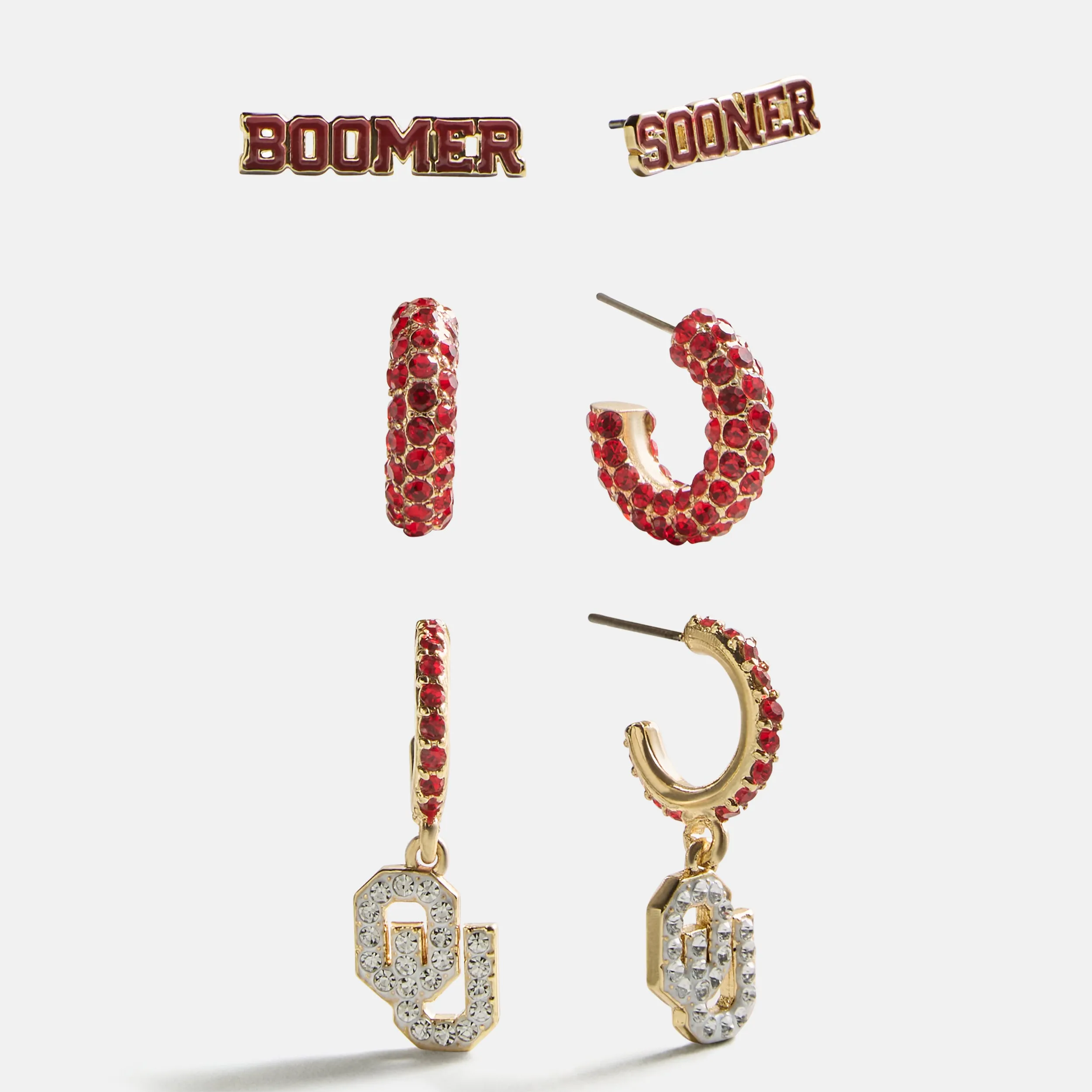 University of Oklahoma Slogan Earring Set - University of Oklahoma sold by BaubleBar