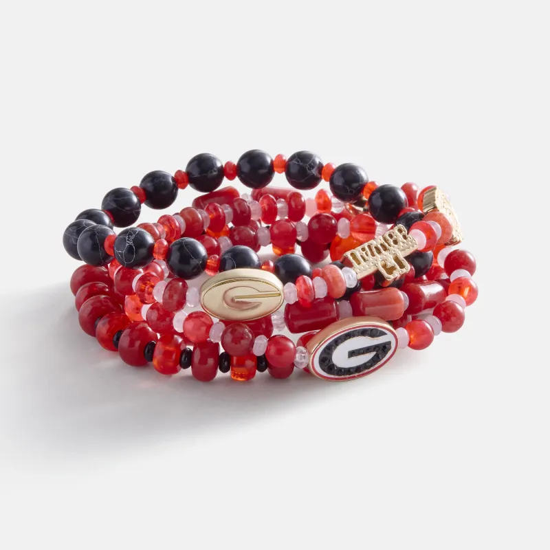 University of Georgia Beaded Bracelet Set - University of Georgia made by BaubleBar