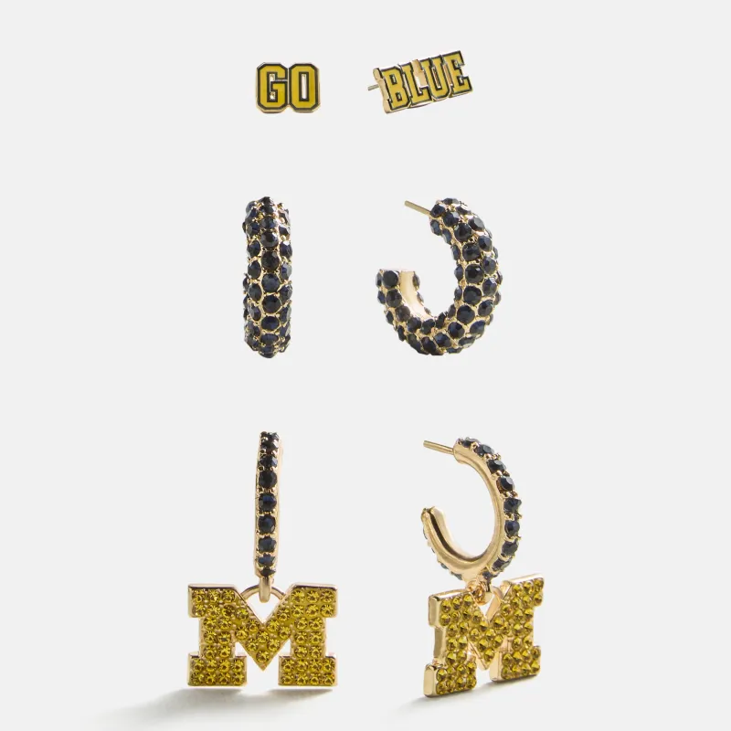 University of Michigan Slogan Earring Set - University of Michigan made by BaubleBar