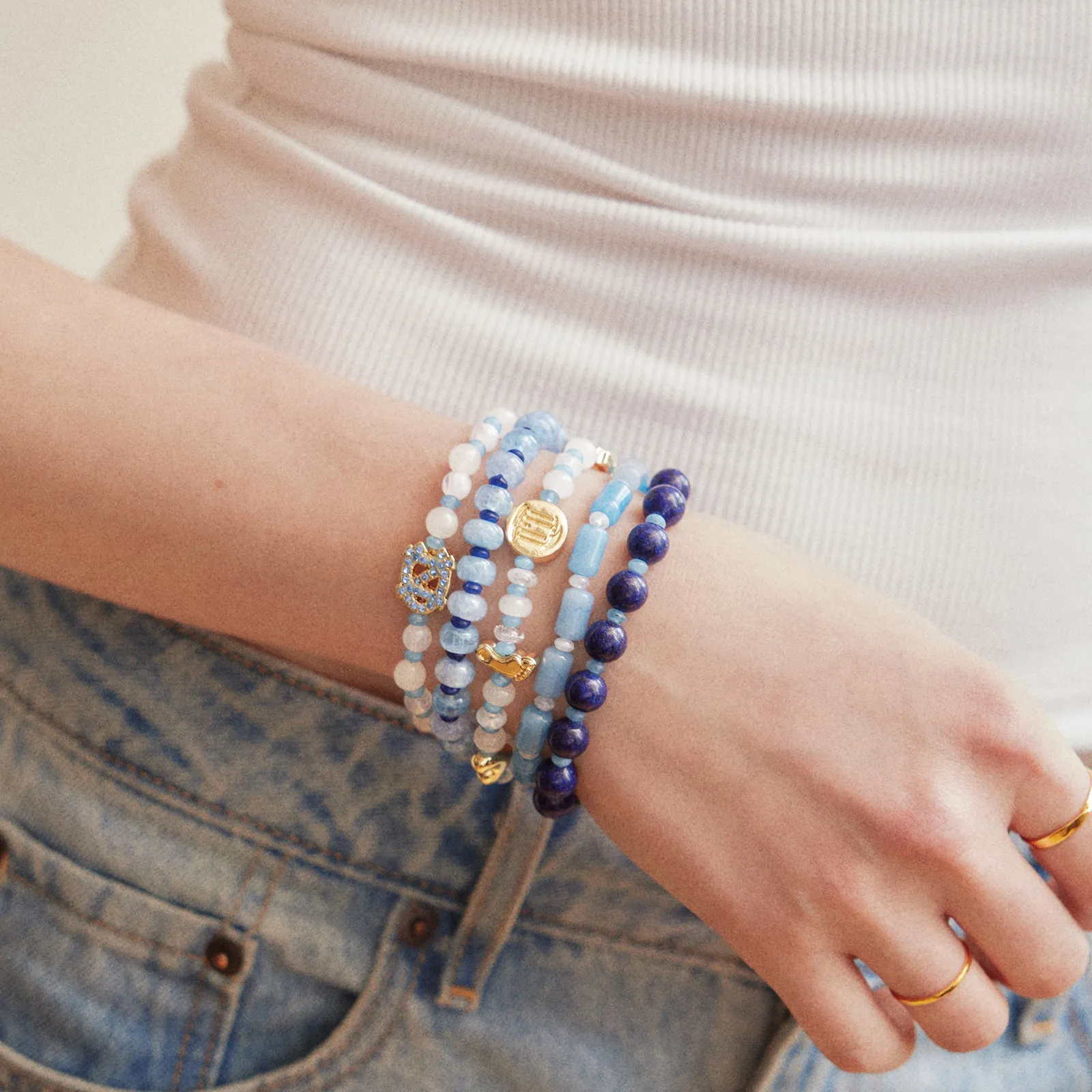 University of North Carolina Beaded Bracelet Set - University of North Carolina sold by BaubleBar product image thumbnail 2