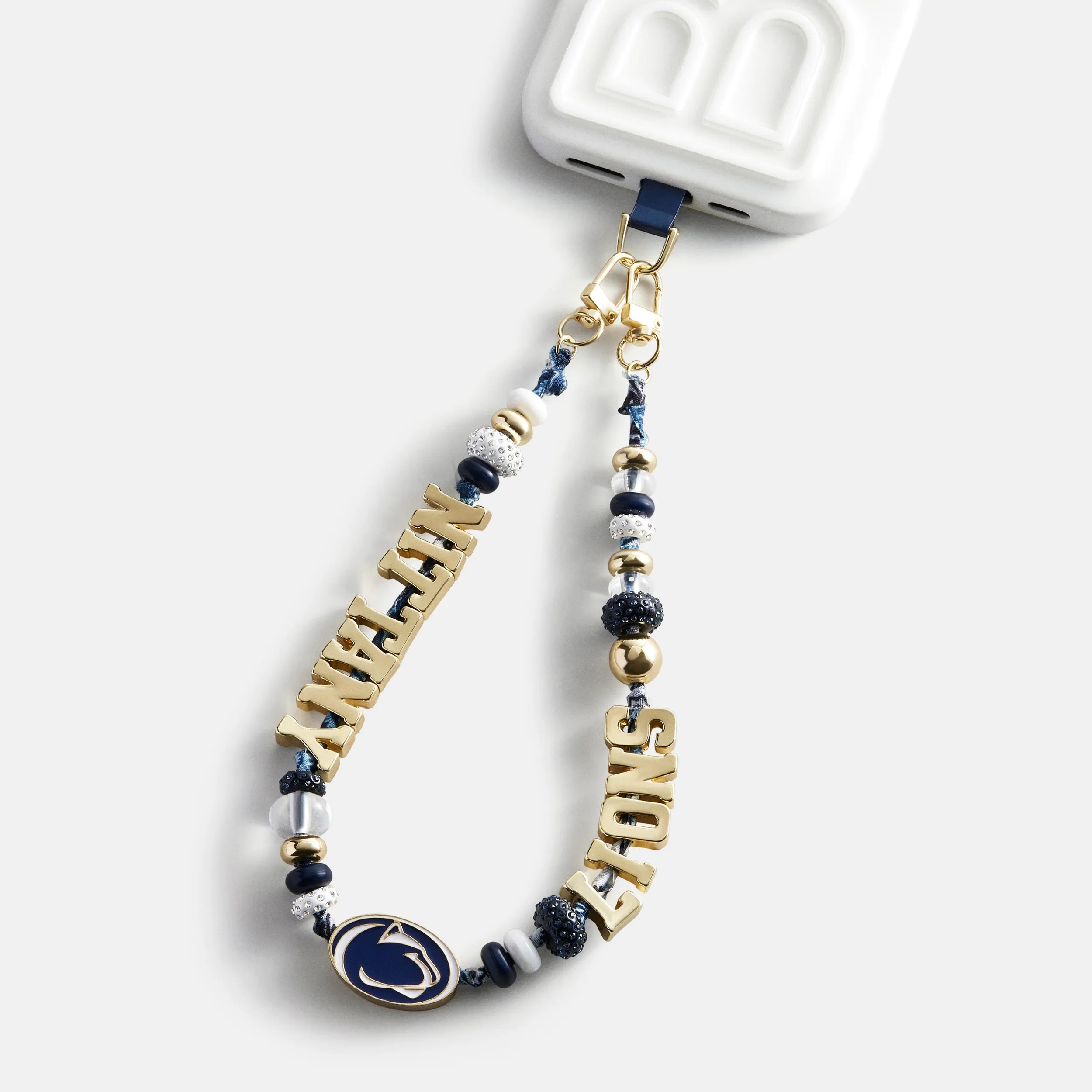 Penn State University Beaded Bandana Phone Charm - Penn State University sold by BaubleBar product image thumbnail 3