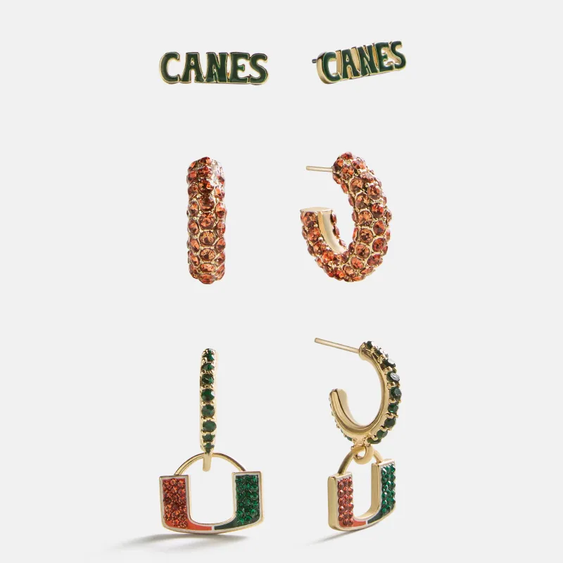 University of Miami Slogan Earring Set - University of Miami made by BaubleBar