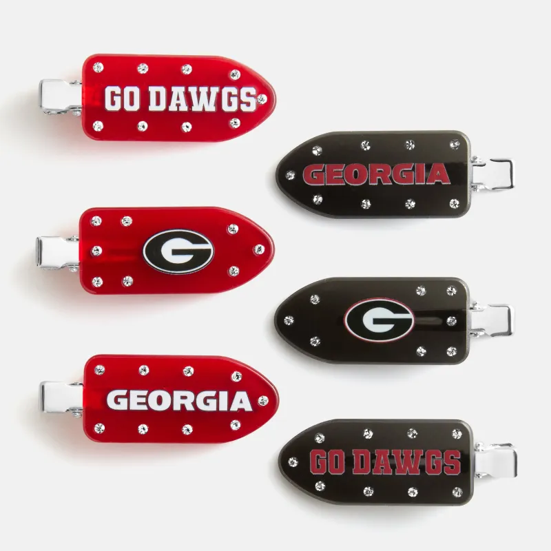 University of Georgia Creaseless Hair Clip Set - University of Georgia made by BaubleBar