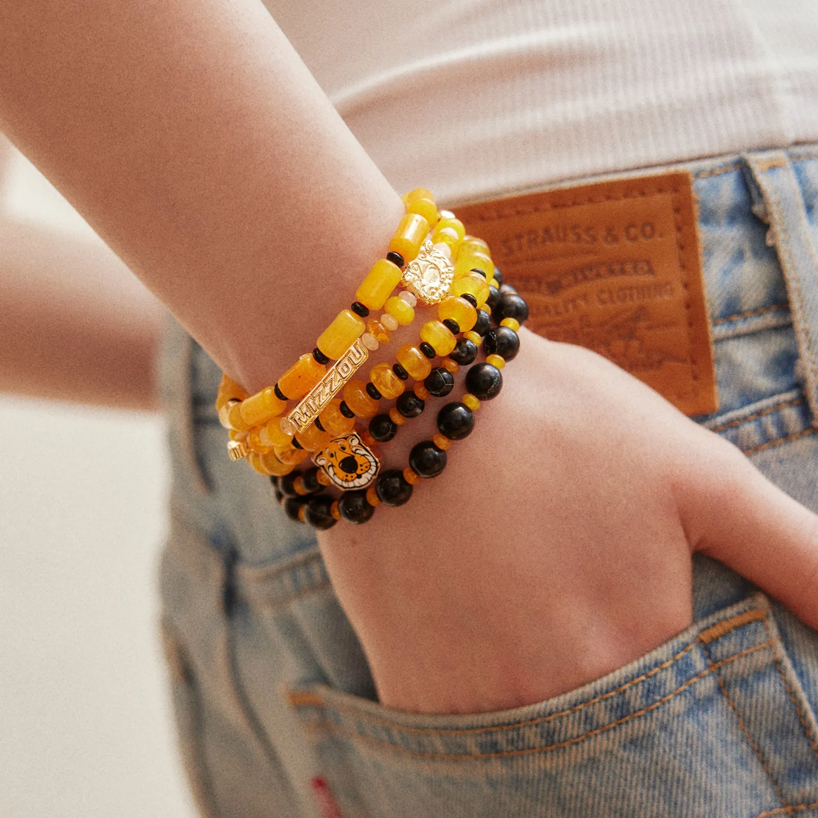 University of Missouri Beaded Bracelet Set - University of Missouri sold by BaubleBar product image thumbnail 2