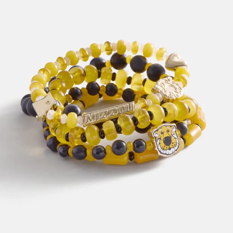 University of Missouri Beaded Bracelet Set - University of Missouri made by BaubleBar