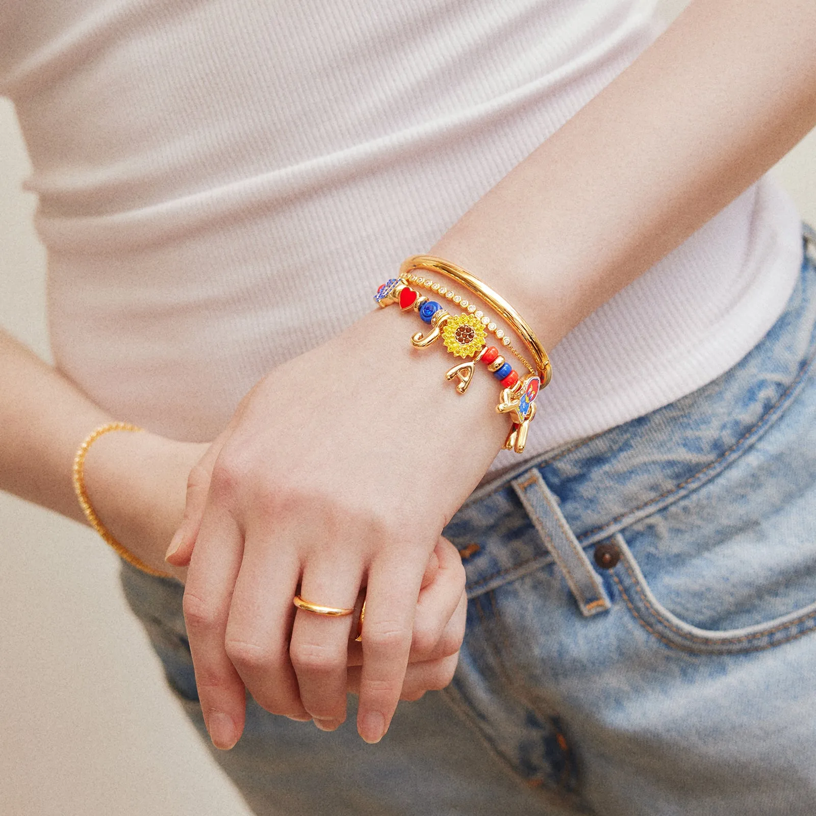 University of Kansas Beaded Charm Bracelet - University of Kansas sold by BaubleBar product image thumbnail 2