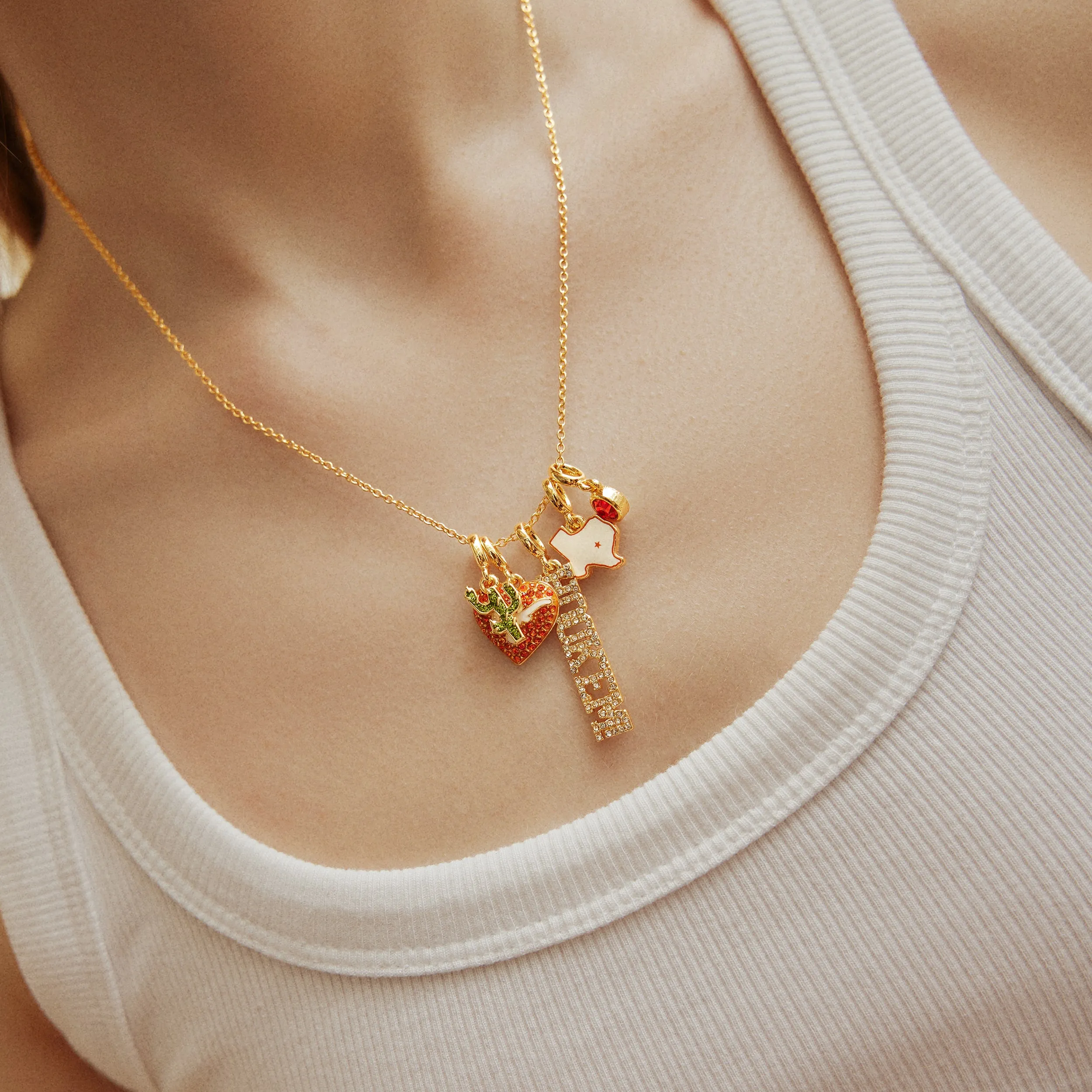 University of Tennessee Cluster Charm Necklace - University of Tennessee sold by BaubleBar product image thumbnail 3