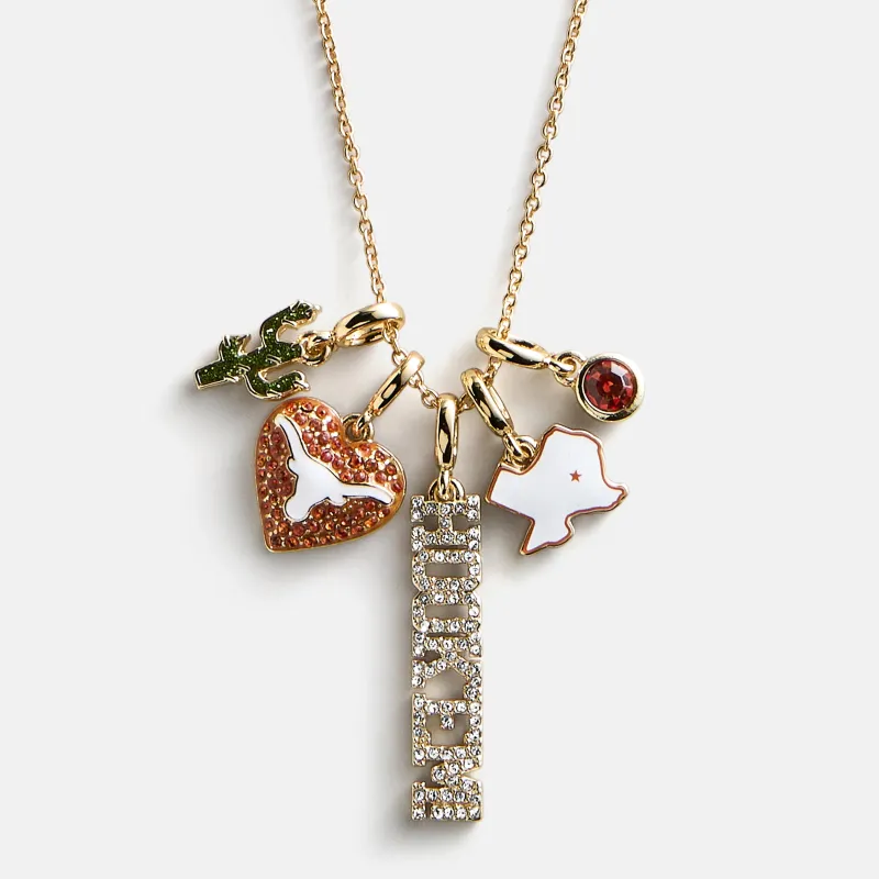 University of Texas at Austin Cluster Charm Necklace - University of Texas at Austin made by BaubleBar