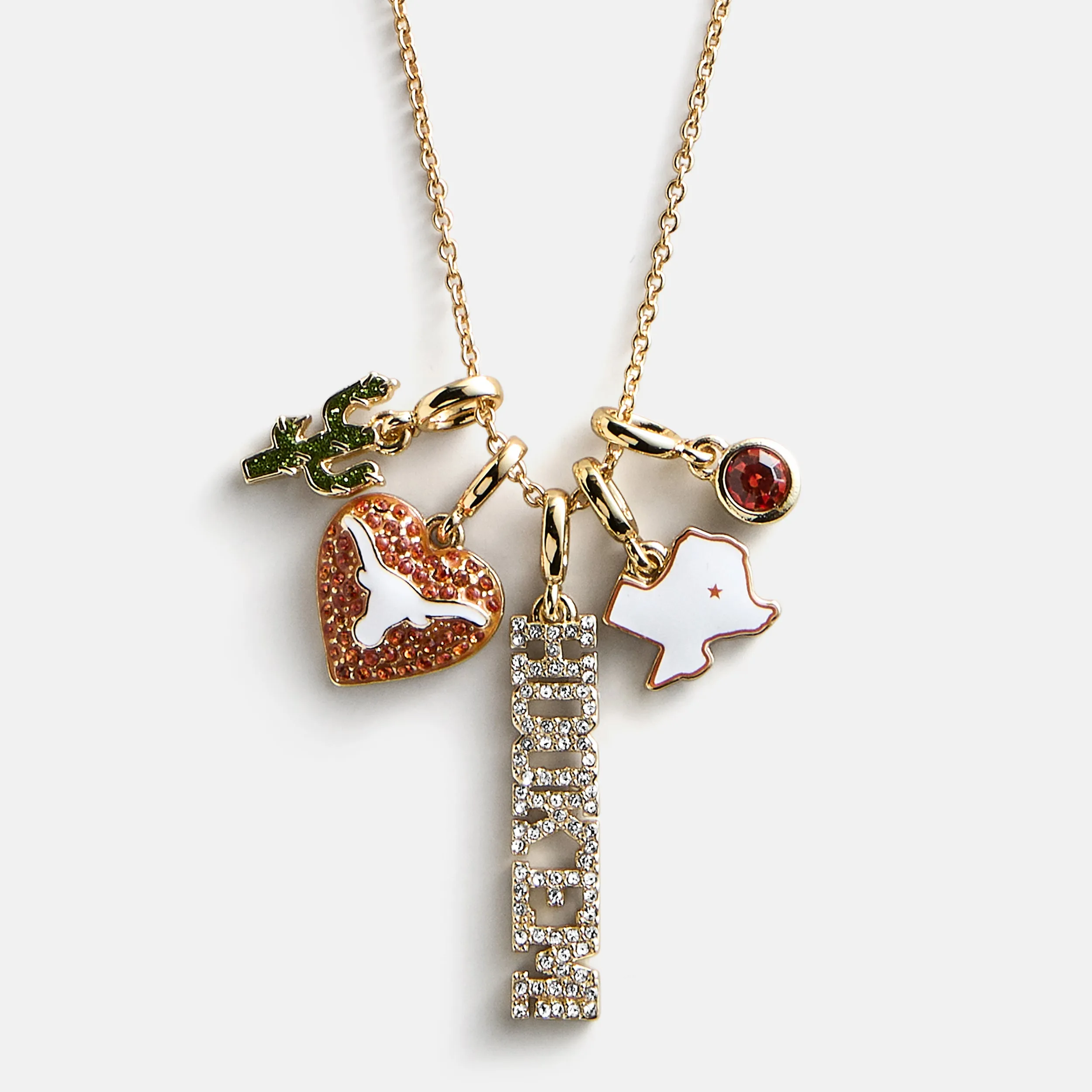 University of Texas at Austin Cluster Charm Necklace - University of Texas at Austin sold by BaubleBar
