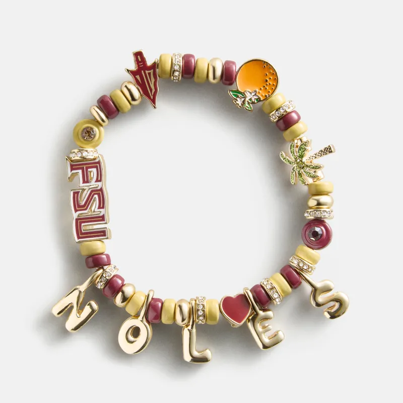 Florida State University Beaded Charm Bracelet - Florida State University made by BaubleBar