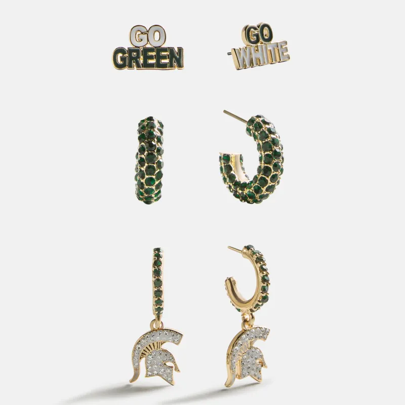 Michigan State University Slogan Earring Set - Michigan State University made by BaubleBar